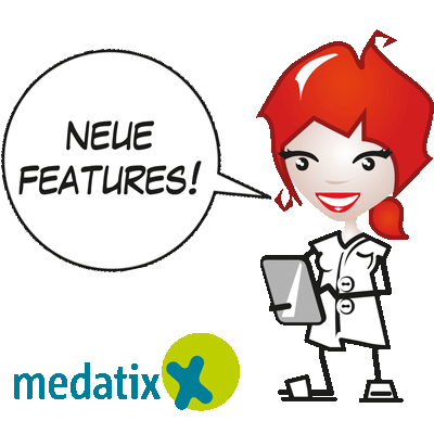 Copyright Bild: medatixx Roxy_NeueFeatures_400x400px.png
